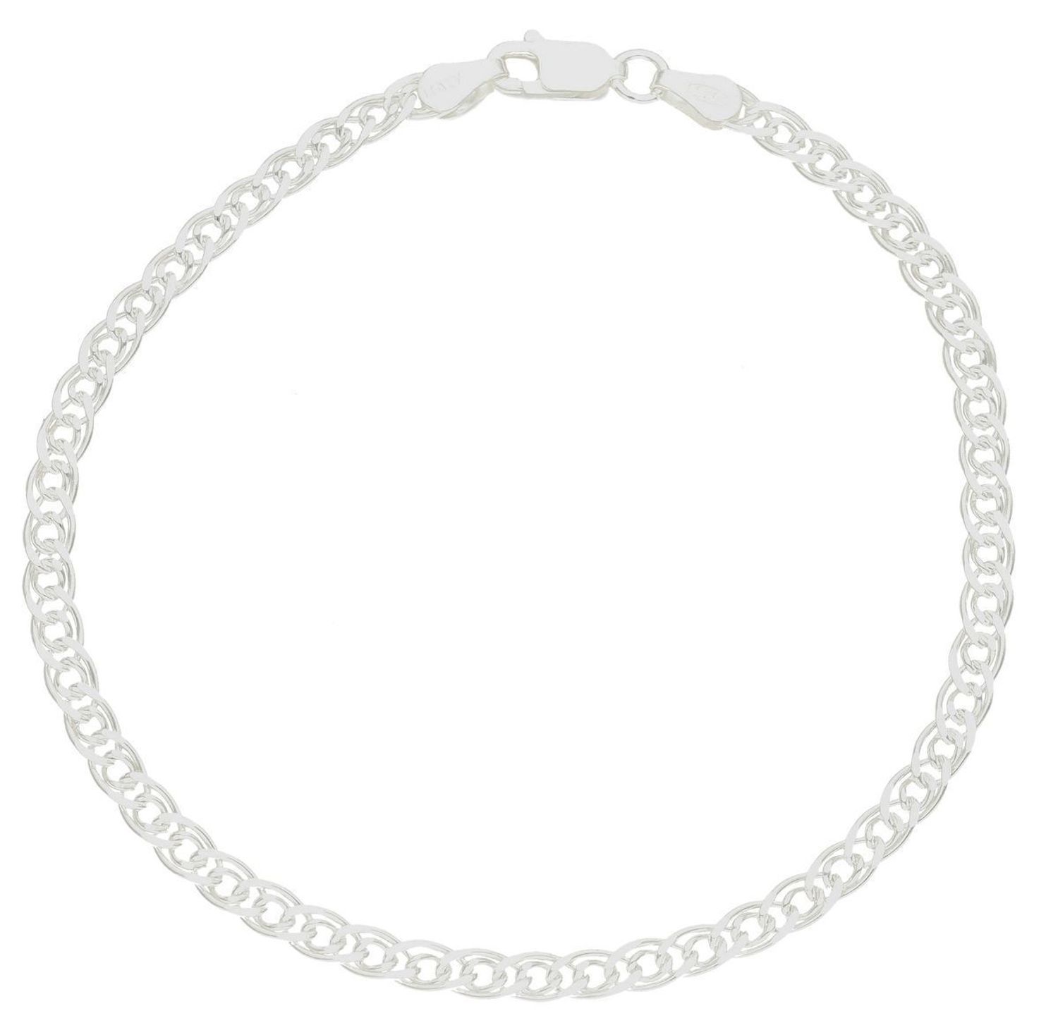 Bransoleta srebrna 925 mona lisa 925 3,6-3,8mm DIA-BRA-785723-60-925. Bransoletka wykonana jest z najwyższej próby srebra 925 o splocie mona lisa. Bransoletka srebrna mona lisa o wadze 3,80 gram, długości 21 cm oraz szerokości 3,6-.jpg